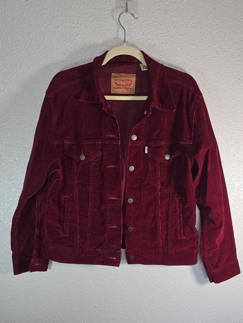Levi's Women's Deep Wine Corduroy Jean Jacket